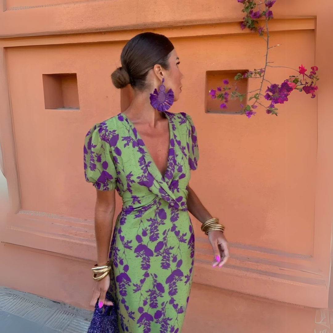 Vivienne™ |- Robe midi à fleurs