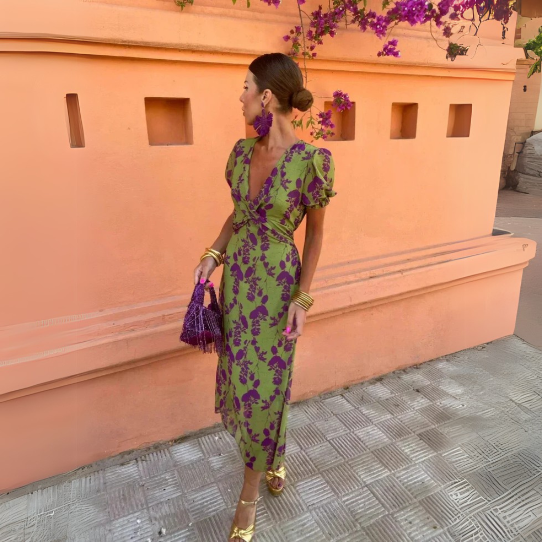 Vivienne™ |- Robe midi à fleurs